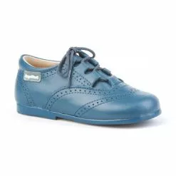 Childrens Boy Girl Leather School English Shoes Lace-up 505 Blue, By AngelitoS -Pumps shoes Shop childrens boy girl leather school english shoes lace up 505 blue by angelitos 2