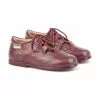 Childrens Boy Girl Leather School English Shoes Lace-up 505 Burgundy, By AngelitoS