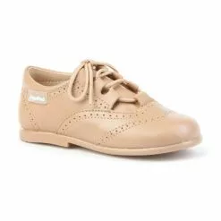 Childrens Boy Girl Leather School English Shoes Lace-up 505 Camel, By AngelitoS -Pumps shoes Shop childrens boy girl leather school english shoes lace up 505 camel by angelitos 2