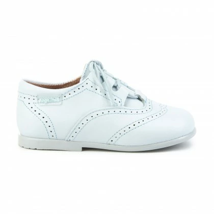 Childrens Boy Girl Leather School English Shoes Lace-up 505 Celeste, By AngelitoS 4 Childrens Boy Girl Leather School English Shoes Lace-up 505 Celeste, By AngelitoS - Image 2