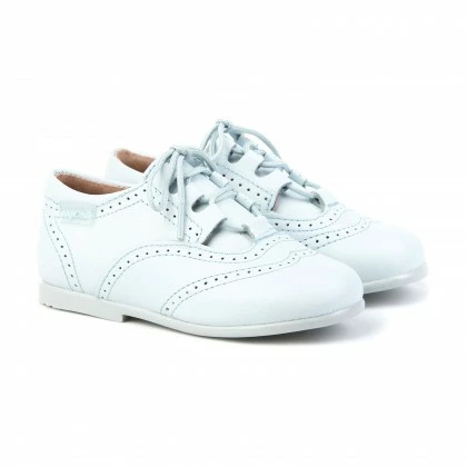 Childrens Boy Girl Leather School English Shoes Lace-up 505 Celeste, By AngelitoS 3 Childrens Boy Girl Leather School English Shoes Lace-up 505 Celeste, By AngelitoS