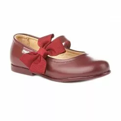 Childrens Girl Leather School Ballerinas Velcro Bow 519 Burgundy, By AngelitoS 9 Childrens Girl Leather School Ballerinas Velcro Bow 519 Burgundy, By AngelitoS -Pumps shoes Shop childrens girl leather school ballerinas velcro bow 519 burgundy by angelitos 2