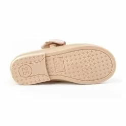 Childrens Girl Leather School Ballerinas Velcro Bow 519 Camel, By AngelitoS -Pumps shoes Shop childrens girl leather school ballerinas velcro bow 519 camel by angelitos 3