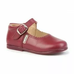 Childrens Girl Leather School Mary Jane Shoes Buckle 500 Burgundy, By AngelitoS -Pumps shoes Shop childrens girl leather school mary jane shoes buckle 500 burgundy by angelitos 2