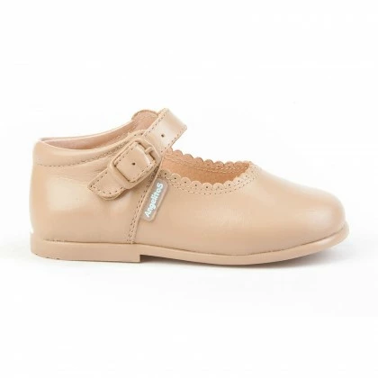 Childrens Girl Leather School Mary Jane Shoes Buckle 500 Camel, By AngelitoS 4 Childrens Girl Leather School Mary Jane Shoes Buckle 500 Camel, By AngelitoS - Image 2
