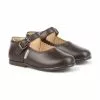 Childrens Girl Leather School Mary Jane Shoes Buckle 500 Chocolate, By AngelitoS -Pumps shoes Shop childrens girl leather school mary jane shoes buckle 500 chocolate by angelitos
