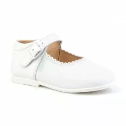 Childrens Girl Leather School Mary Jane Shoes Buckle 500 White, By AngelitoS -Pumps shoes Shop childrens girl leather school mary jane shoes buckle 500 white by angelitos 2
