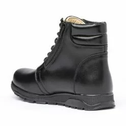 Girls Boys Nappa Leather Booties Laces Zipper 480 Black, By AngelitoS -Pumps shoes Shop girls boys nappa leather booties laces zipper 480 black by angelitos 2