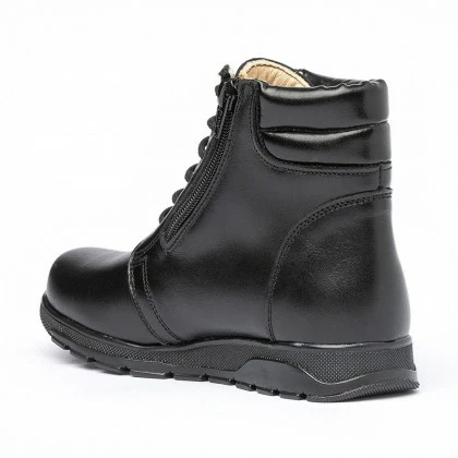 Pumps shoes Shop -Pumps shoes Shop girls boys nappa leather booties laces zipper 480 black by angelitos 2