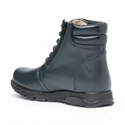 Girls Boys Nappa Leather Booties Laces Zipper 480 Navy, By AngelitoS -Pumps shoes Shop girls boys nappa leather booties laces zipper 480 navy by angelitos 2