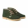 Girls Boys Split Leather Safari Booties Laces 403 Green, By AngelitoS