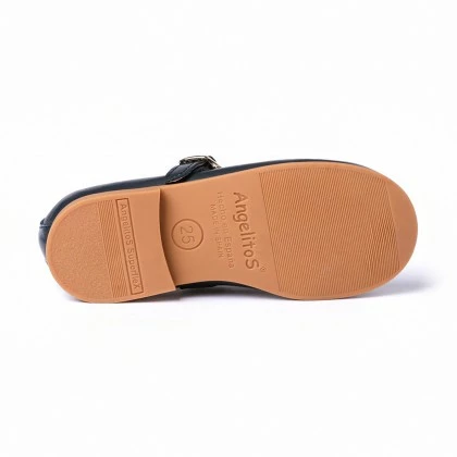 Girls Nappa Leather Mary Jane Shoes Buckle 1103 Navy, By AngelitoS 6 Girls Nappa Leather Mary Jane Shoes Buckle 1103 Navy, By AngelitoS - Image 4