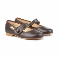 Girls Nappa Leather Mary Jane Shoes Velcro 1512 Chocolate, By AngelitoS 9 Girls Nappa Leather Mary Jane Shoes Velcro 1512 Chocolate, By AngelitoS -Pumps shoes Shop girls nappa leather mary jane shoes velcro 1512 chocolate by angelitos 2