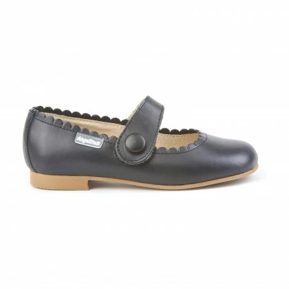 Girls Nappa Leather Mary Jane Shoes Velcro 1512 Navy, By AngelitoS 4 Girls Nappa Leather Mary Jane Shoes Velcro 1512 Navy, By AngelitoS - Image 2