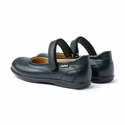 Girls Nappa Leather Mary Jane Shoes Velcro 1512 Navy, By AngelitoS 5 Girls Nappa Leather Mary Jane Shoes Velcro 1512 Navy, By AngelitoS - Image 3