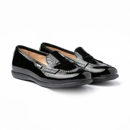 Girls Patent Leather School Loafers Mask 468 Black, By AngelitoS 2 Girls Patent Leather School Loafers Mask 468 Black, By AngelitoS