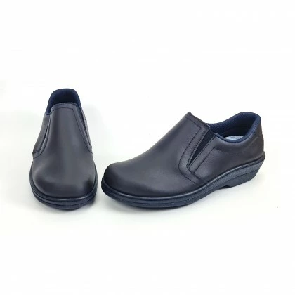 Woman Leather Hospital Shoes Anatomical No Laces 18791 Navy, By Percla 8 Woman Leather Hospital Shoes Anatomical No Laces 18791 Navy, By Percla - Image 6