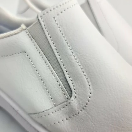 Woman Leather Hospital Shoes Anatomical No Laces 18791 White, By Percla 3 Woman Leather Hospital Shoes Anatomical No Laces 18791 White, By Percla - Image 2