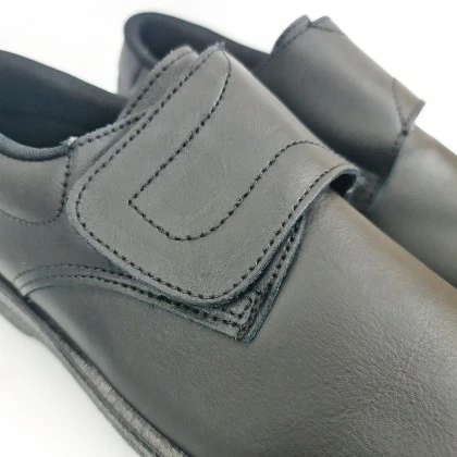 Woman Leather Hospital Shoes Anatomical Velcro Closure 790 Black, By Percla 4 Woman Leather Hospital Shoes Anatomical Velcro Closure 790 Black, By Percla - Image 2