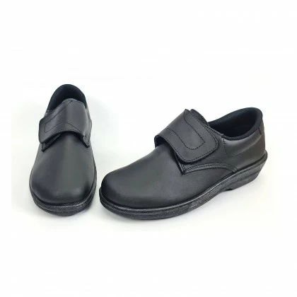 Woman Leather Hospital Shoes Anatomical Velcro Closure 790 Black, By Percla 8 Woman Leather Hospital Shoes Anatomical Velcro Closure 790 Black, By Percla - Image 6