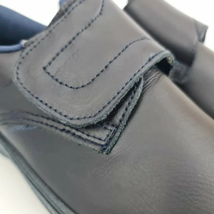 Woman Leather Hospital Shoes Anatomical Velcro Closure 790 Navy, By Percla 4 Woman Leather Hospital Shoes Anatomical Velcro Closure 790 Navy, By Percla - Image 2