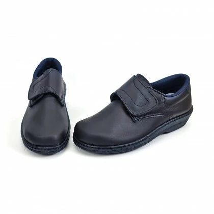 Woman Leather Hospital Shoes Anatomical Velcro Closure 790 Navy, By Percla 8 Woman Leather Hospital Shoes Anatomical Velcro Closure 790 Navy, By Percla - Image 6