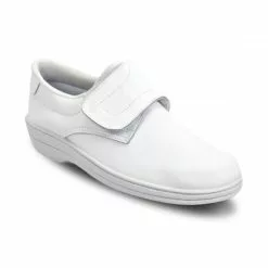 Woman Leather Hospital Shoes Anatomical Velcro Closure 790 White, By Percla -Pumps shoes Shop woman leather hospital shoes anatomical velcro closure 790 white by percla 2