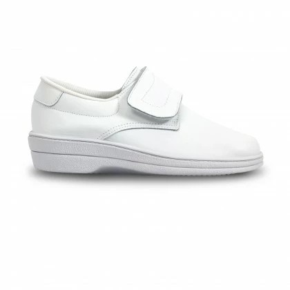 Pumps shoes Shop -Pumps shoes Shop woman leather hospital shoes anatomical velcro closure 790 white by percla