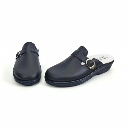 Woman Leather Hospital Shoes Backless Buckle 796 Navy, By Percla 8 Woman Leather Hospital Shoes Backless Buckle 796 Navy, By Percla - Image 6