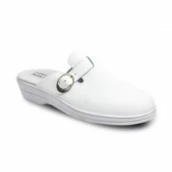 Woman Leather Hospital Shoes Backless Buckle 796 White, By Percla 10 Woman Leather Hospital Shoes Backless Buckle 796 White, By Percla -Pumps shoes Shop woman leather hospital shoes backless buckle 796 white by percla 2