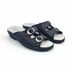 Woman Leather Hospital Shoes Backless Open Toe Two Buckles 797 Navy, By Percla 11 Woman Leather Hospital Shoes Backless Open Toe Two Buckles 797 Navy, By Percla -Pumps shoes Shop woman leather hospital shoes backless open toe two buckles 797 navy by percla 3