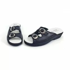 Woman Leather Hospital Shoes Backless Open Toe Two Buckles 797 Navy, By Percla 12 Woman Leather Hospital Shoes Backless Open Toe Two Buckles 797 Navy, By Percla -Pumps shoes Shop woman leather hospital shoes backless open toe two buckles 797 navy by percla 4