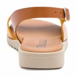 Woman Leather Low Wedged Sandals Padded Insole 1115 Yellow, By Blusandal -Pumps shoes Shop woman leather low wedged sandals padded insole 1115 yellow by blusandal 3