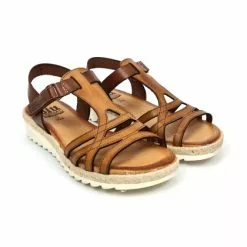 Woman Leather Low Wedged Sandals Velcro Padded Insole 2896 Leather, By Blusandal -Pumps shoes Shop woman leather low wedged sandals velcro padded insole 2896 leather by blusandal 3