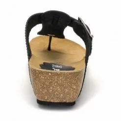 Woman Leather Wedged Bio Sandals Cork Sole 414 Black, By Morxiva Shoes -Pumps shoes Shop woman leather wedged bio sandals cork sole 414 red by morxiva shoes 3