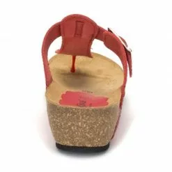 Woman Leather Wedged Bio Sandals Cork Sole 414 Red, By Morxiva Shoes -Pumps shoes Shop woman leather wedged bio sandals cork sole 414 red by morxiva shoes 7