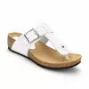 Woman Leather Wedged Bio Sandals Cork Sole 414 White, By Morxiva Shoes -Pumps shoes Shop woman leather wedged bio sandals cork sole 414 white by morxiva shoes