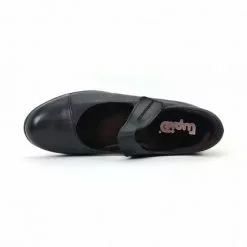 Woman Leather Wedged Mary Janes Removable Insole 70805 Black, By TuPie -Pumps shoes Shop woman leather wedged mary janes removable insole 70805 black by tupie 5