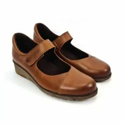 Woman Leather Wedged Mary Janes Removable Insole 70805 Leather, By TuPie -Pumps shoes Shop woman leather wedged mary janes removable insole 70805 leather by tupie 3