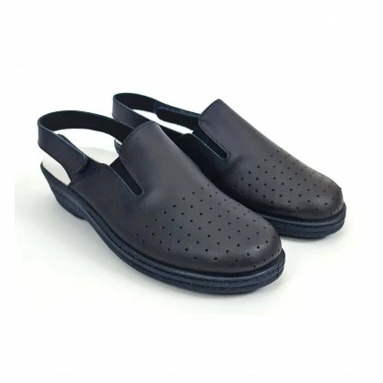 Woman Perfo Leather Hospital Shoes Slingback Velcro Closure 794 Navy, By Percla 6 Woman Perfo Leather Hospital Shoes Slingback Velcro Closure 794 Navy, By Percla - Image 4