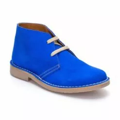 Woman Suede Safari Booties 360-S Blue, By C. Ortuño