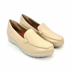 Women Soft Leather Comfort Loafers Removable Insole 12701 Beige, By Amelie -Pumps shoes Shop women soft leather comfort loafers removable insole 12701 beige by amelie 5