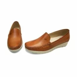 Women Soft Leather Wedged Loafers 903CA Leather, By Casual -Pumps shoes Shop women soft leather wedged loafers 903ca leather by casual 3