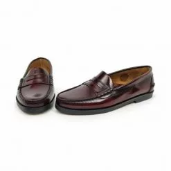 Womens Florentik Leather Beefroll Penny Loafers Rubber Sole 400 Burgundy, By María Tovar -Pumps shoes Shop womens florentik leather beefroll penny loafers rubber sole 400 burgundy by maria tovar 3