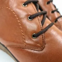 Womens Leather Comfort Wedged Booties Laces Removable Insole 70241 Leather, By Tupié -Pumps shoes Shop womens leather comfort wedged booties laces removable insole 70241 leather by tupie 2