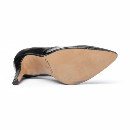 Womens Leather High Heeled Pumps Croco Engraving 1490 Burgundy, By Eva Mañas 6 Womens Leather High Heeled Pumps Croco Engraving 1490 Burgundy, By Eva Mañas - Image 4