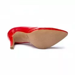 Womens Leather High Heeled Pumps Croco Engraving 1490 Red, By Eva Mañas -Pumps shoes Shop womens leather high heeled pumps croco engraving 1490 red by eva manas 3