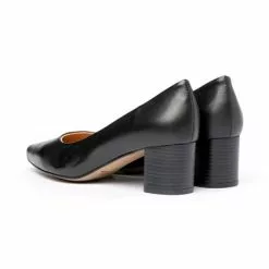Womens Leather Low Heeled Comfort Pumps 1493 Black, By Eva Mañas -Pumps shoes Shop womens leather low heeled comfort pumps 1493 black by desiree 2