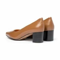 Womens Leather Low Heeled Comfort Pumps 1493 Mink, By Eva Mañas -Pumps shoes Shop womens leather low heeled comfort pumps 1493 mink by eva manas 2