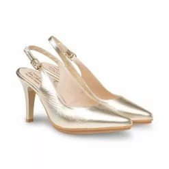 Pumps shoes Shop -Pumps shoes Shop womens metallic leather high heeled slingback pumps 1495 platinum by eva manas 1